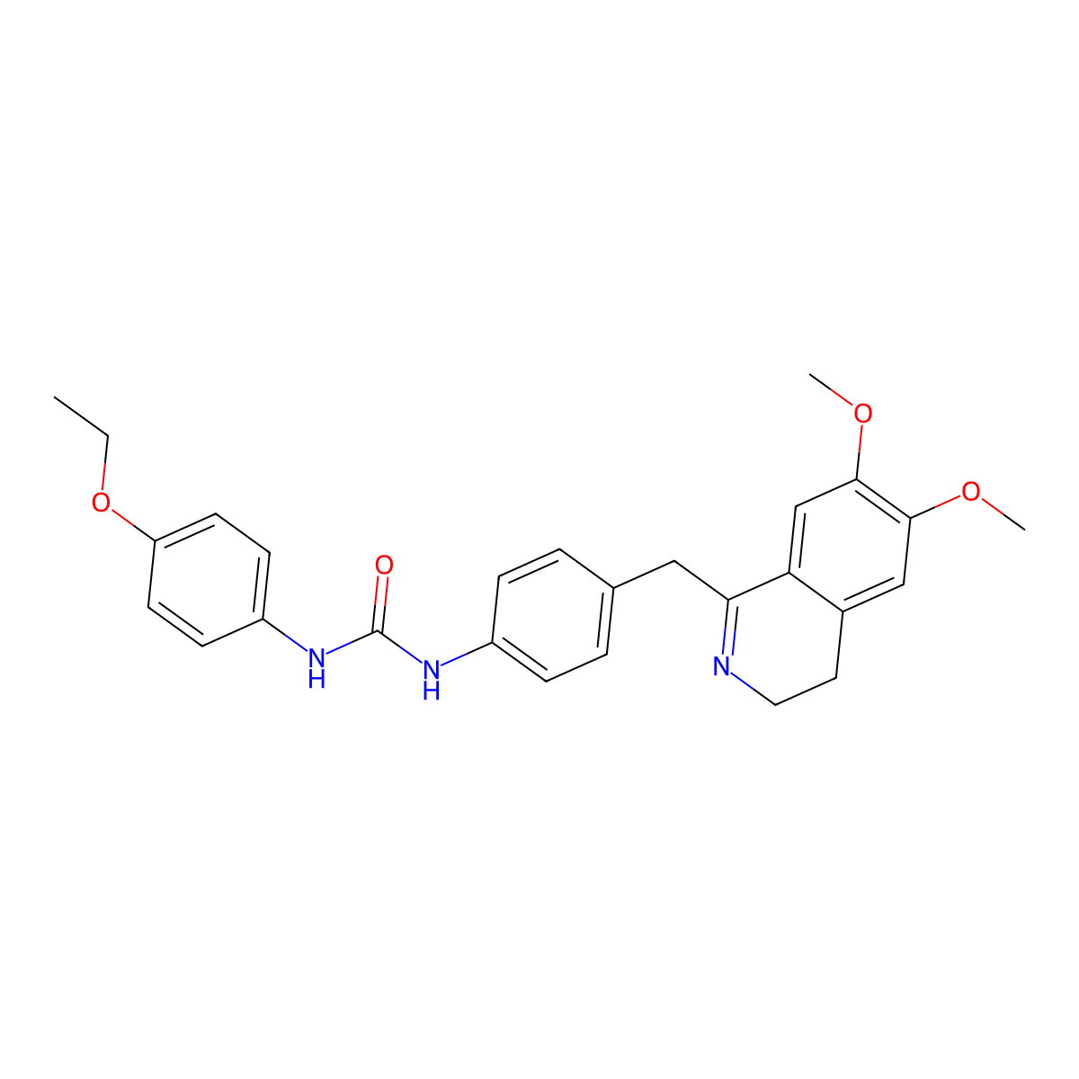 1-[4-[(6,7-Dimethoxy-3,4-dihydroisoquinolin-1-yl)methyl]phenyl]-3-(4-ethoxyphenyl)urea molecular structure, CAS 1023501-44-1