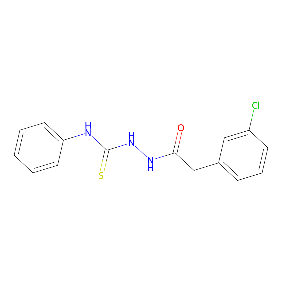 1-(2-(3-Chlorophenyl)acetyl)-4-phenylthiosemicarbazide molecular structure, CAS 1023505-32-9