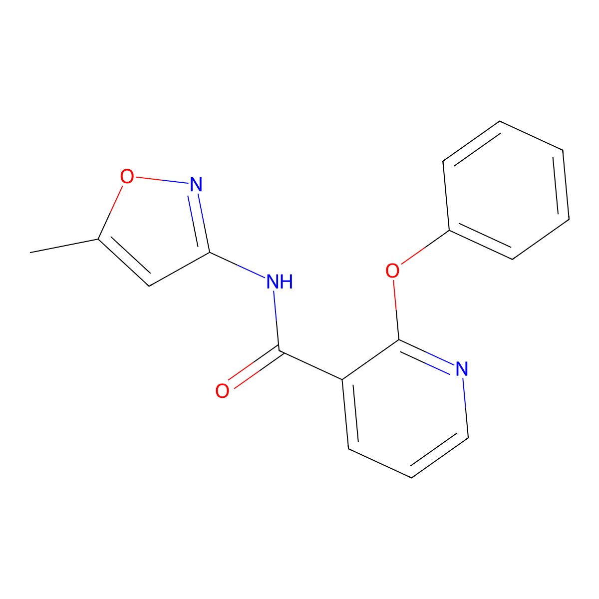N-(5-methyl-1,2-oxazol-3-yl)-2-phenoxypyridine-3-carboxamide molecular structure, CAS 1023505-95-4