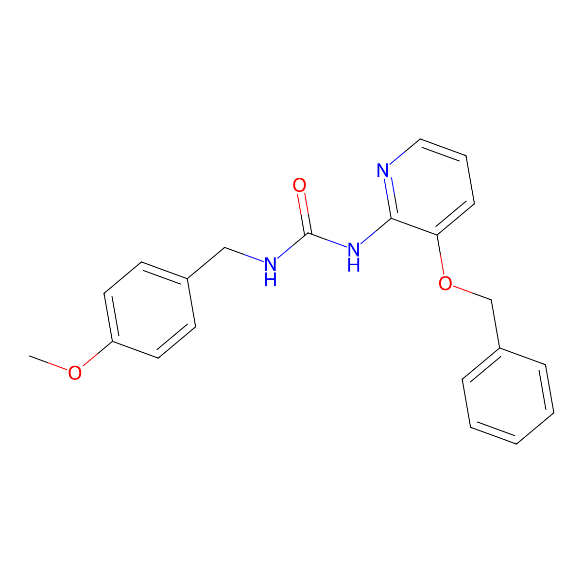 1-[(4-Methoxyphenyl)methyl]-3-(3-phenylmethoxypyridin-2-yl)urea molecular structure, CAS 1023511-68-3