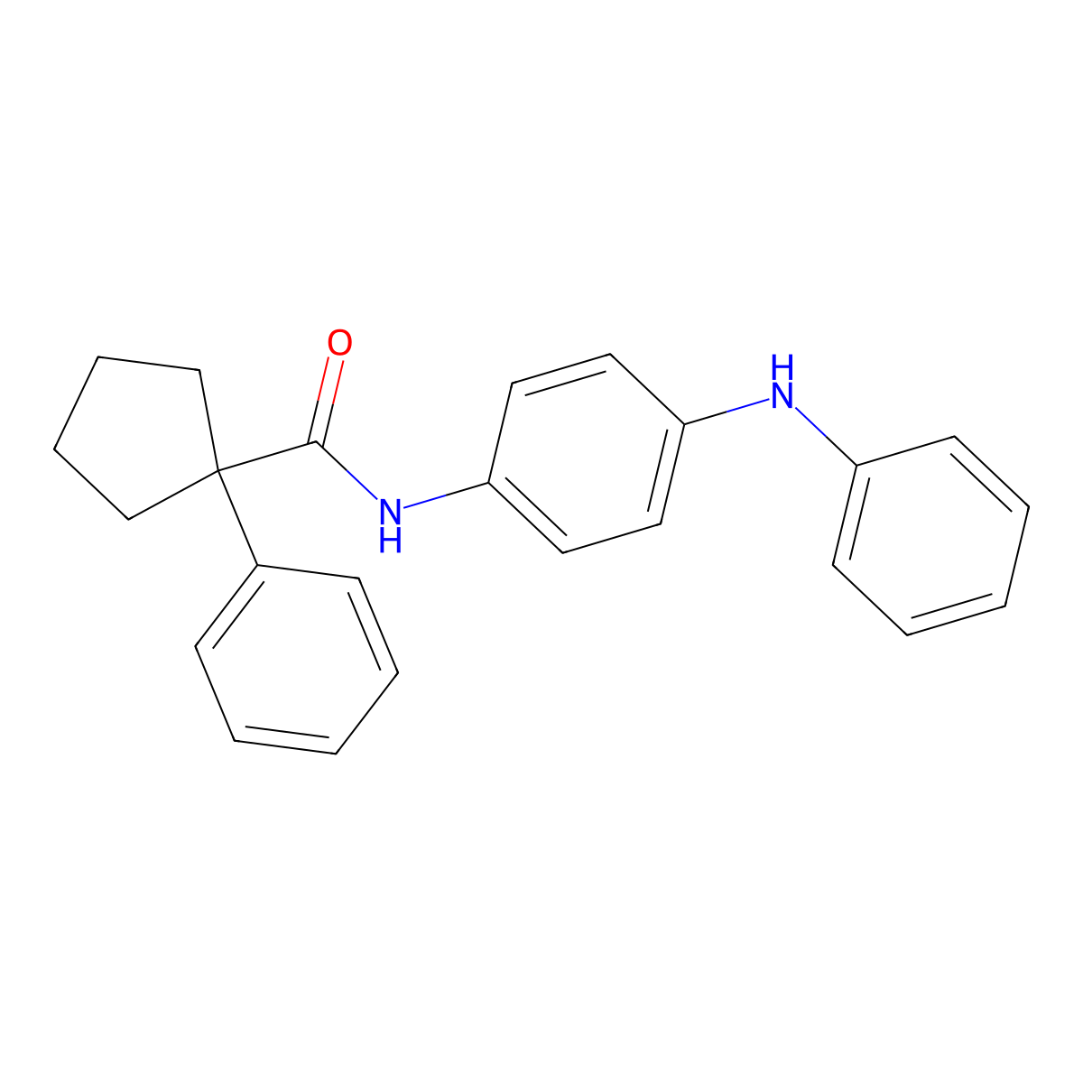 N-(4-(Phenylamino)phenyl)(phenylcyclopentyl)formamide molecular structure, CAS 1023513-81-6