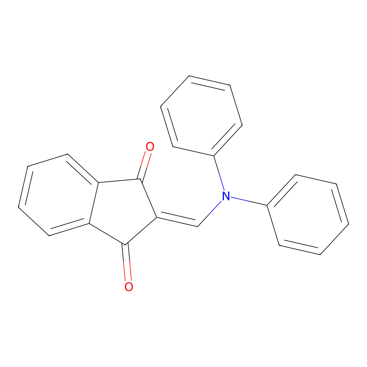 2-[(diphenylamino)methylidene]-2,3-dihydro-1H-indene-1,3-dione molecular structure, CAS 1023515-74-3