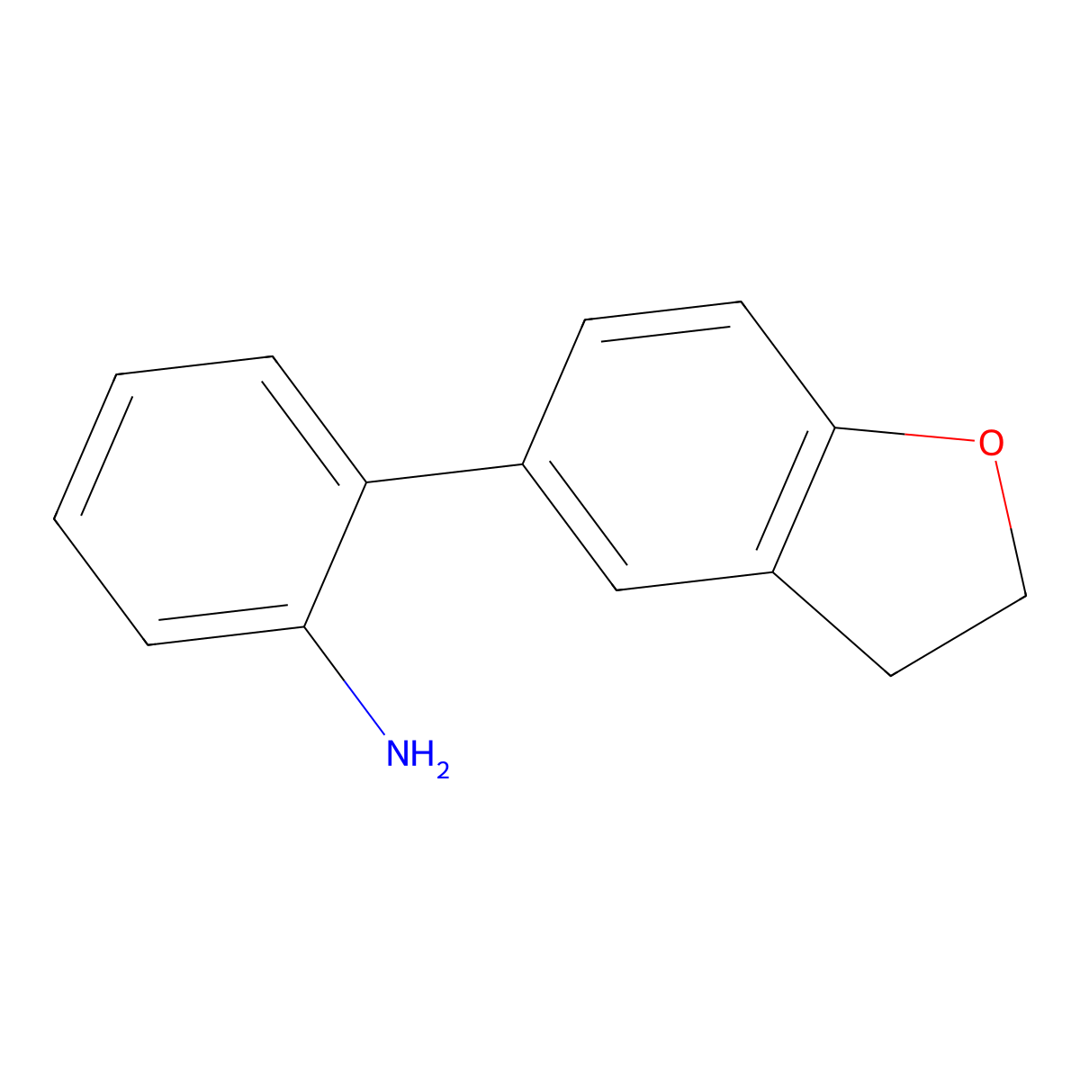 2-(2,3-Dihydro-1-benzofuran-5-yl)aniline molecular structure, CAS 1023522-66-8