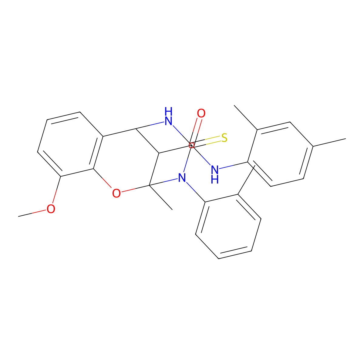 N-(2,4-dimethylphenyl)-10-methoxy-2-methyl-3-(2-methylphenyl)-4-thioxo-3,4,5,6-tetrahydro-2H-2,6-methano-1,3,5-benzoxadiazocine-11-carboxamide molecular structure, CAS 1023527-31-2