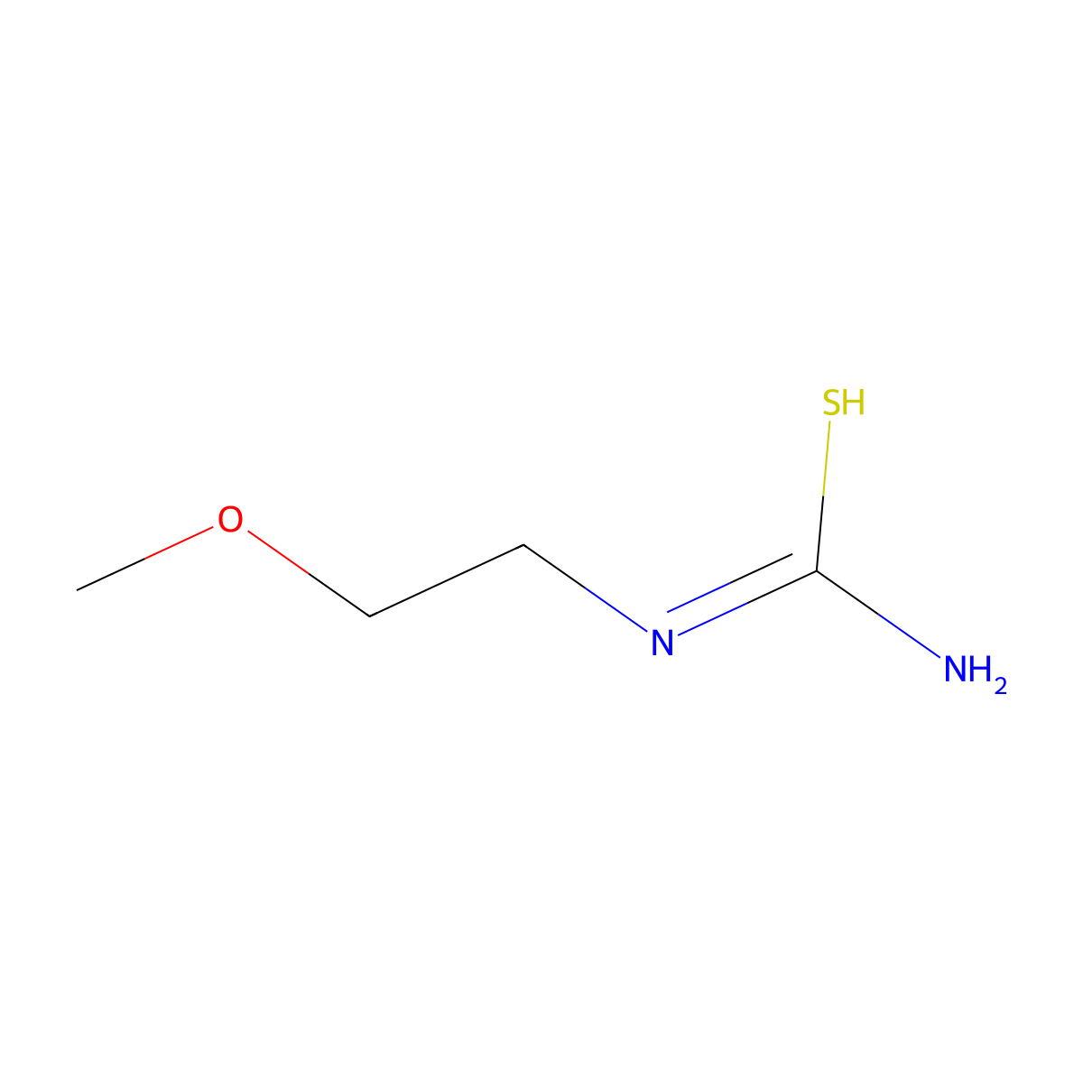 N'-(2-methoxyethyl)carbamimidothioic acid molecular structure, CAS 102353-42-4