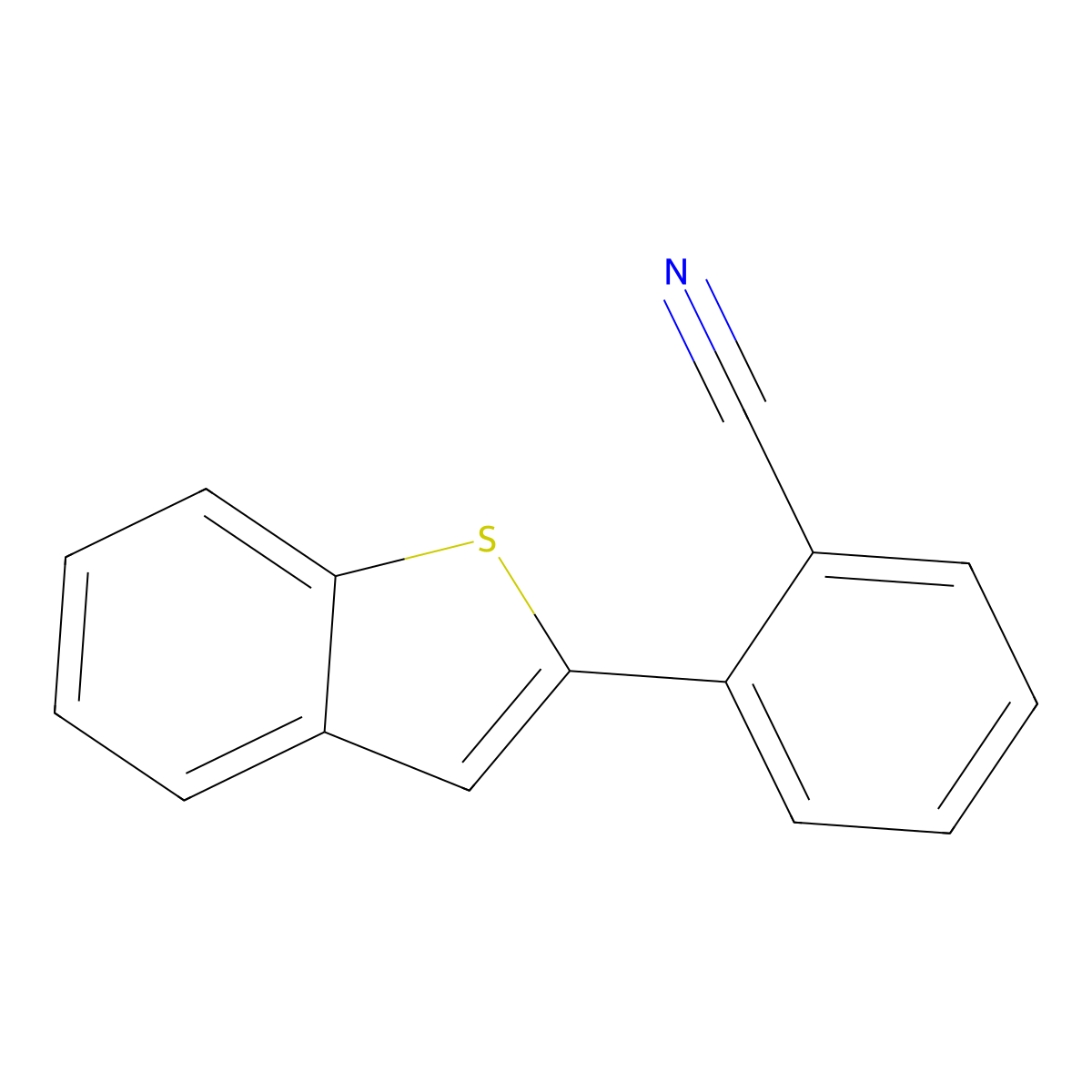 2-(1-Benzothien-2-yl)benzonitrile molecular structure, CAS 1023530-94-0