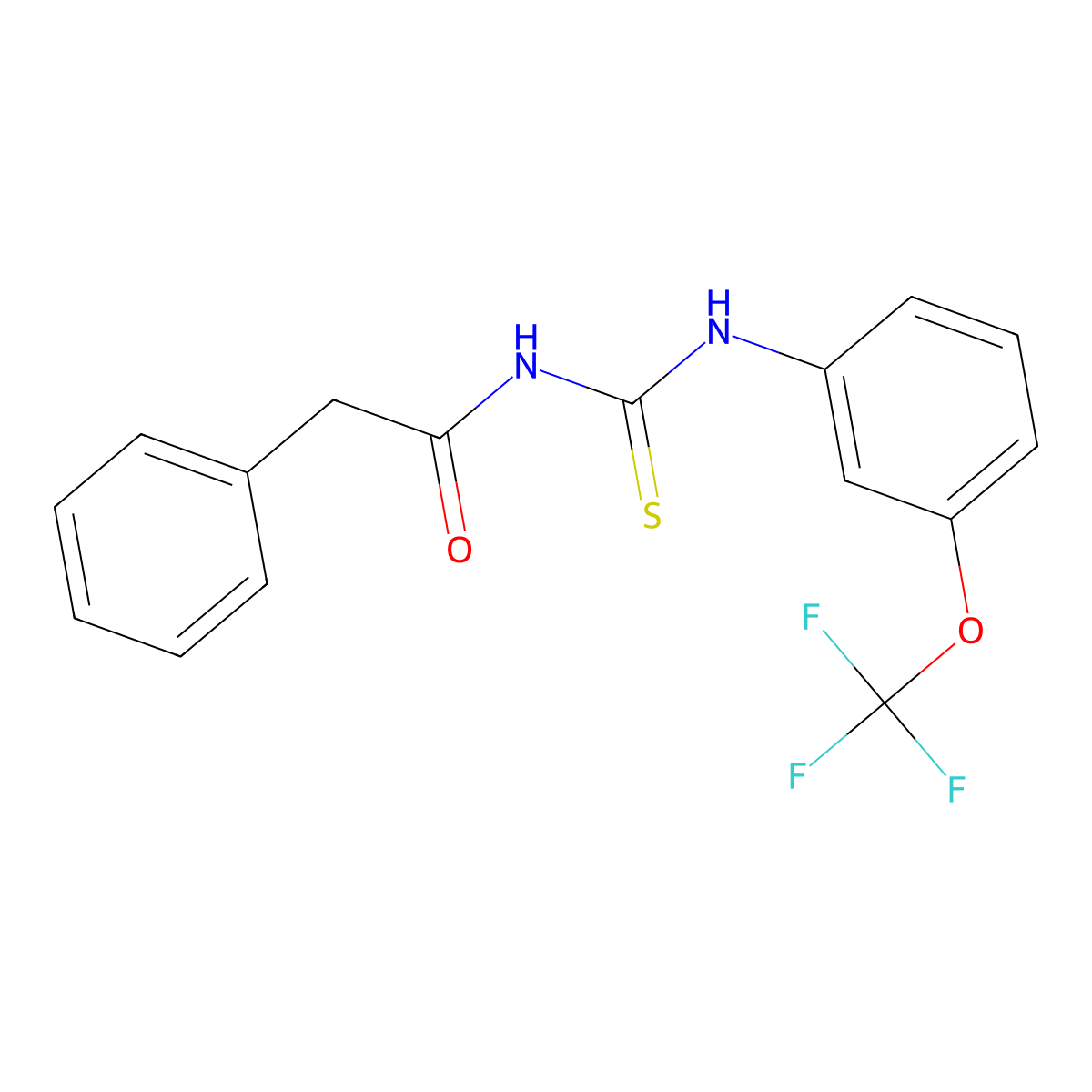 2-phenyl-N-[[3-(trifluoromethoxy)phenyl]carbamothioyl]acetamide molecular structure, CAS 1023531-83-0