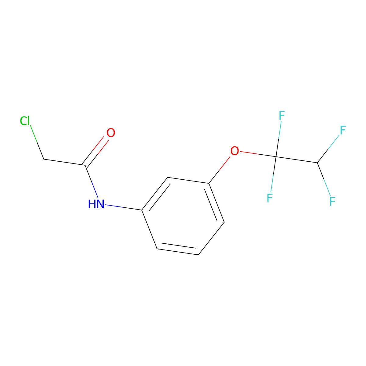 2-chloro-N-[3-(1,1,2,2-tetrafluoroethoxy)phenyl]acetamide molecular structure, CAS 1023531-85-2