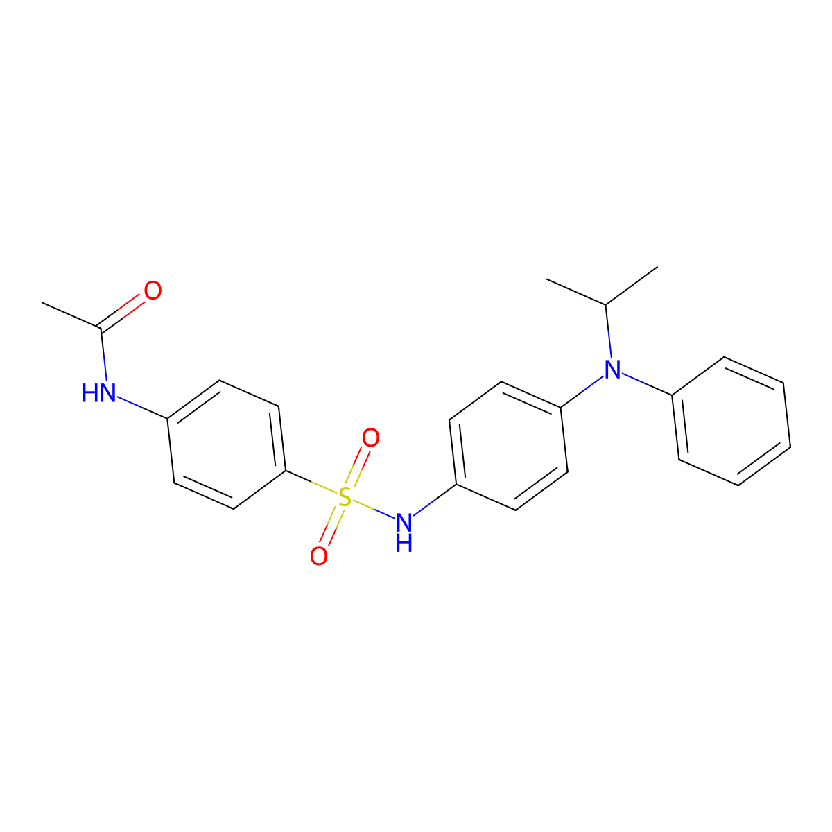 N-(4-(((4-((Isopropyl)phenylamino)phenyl)amino)sulfonyl)phenyl)ethanamide molecular structure, CAS 1023532-90-2
