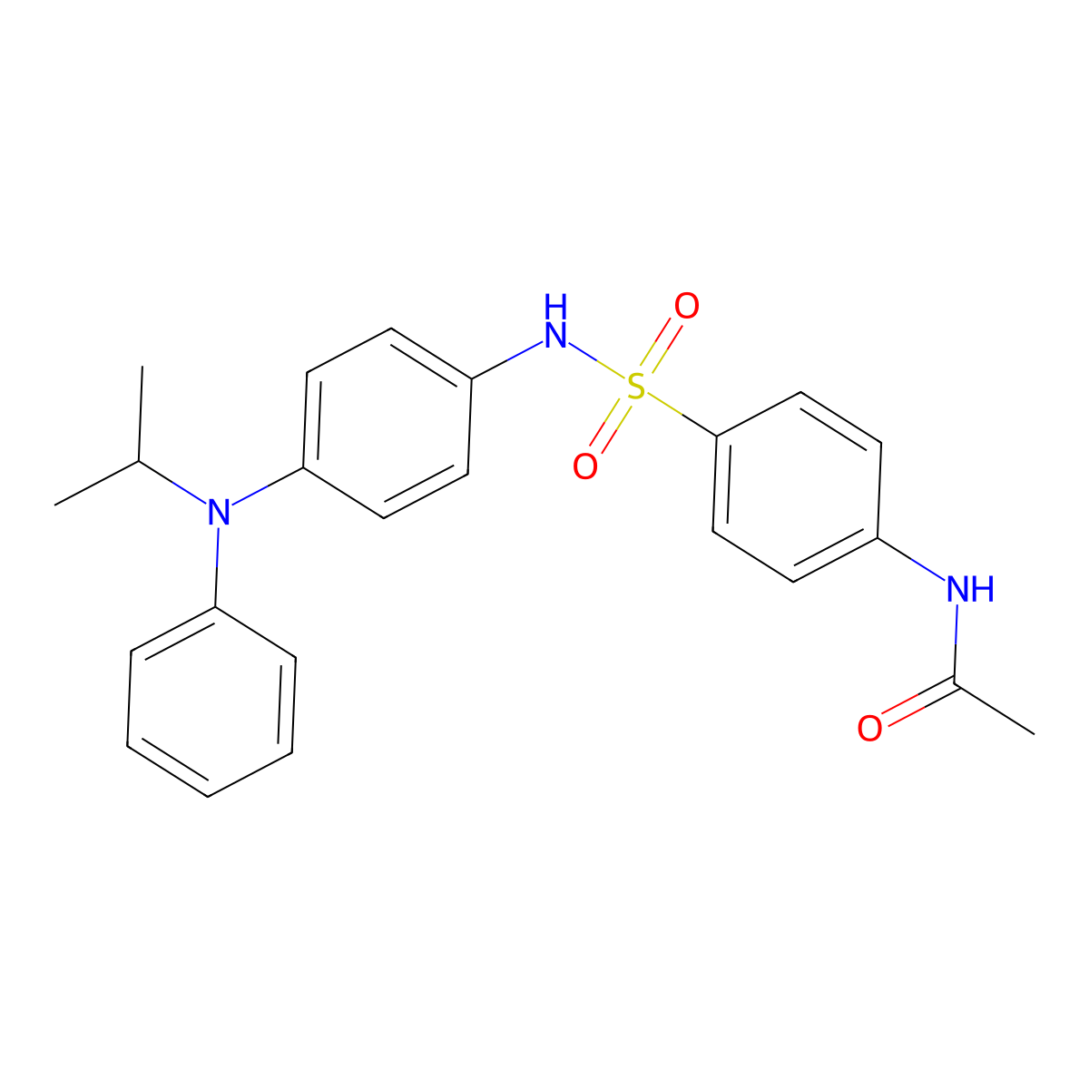 N-(4-(((4-((Isopropyl)phenylamino)phenyl)amino)sulfonyl)phenyl)ethanamide molecular structure, CAS 1023532-90-2