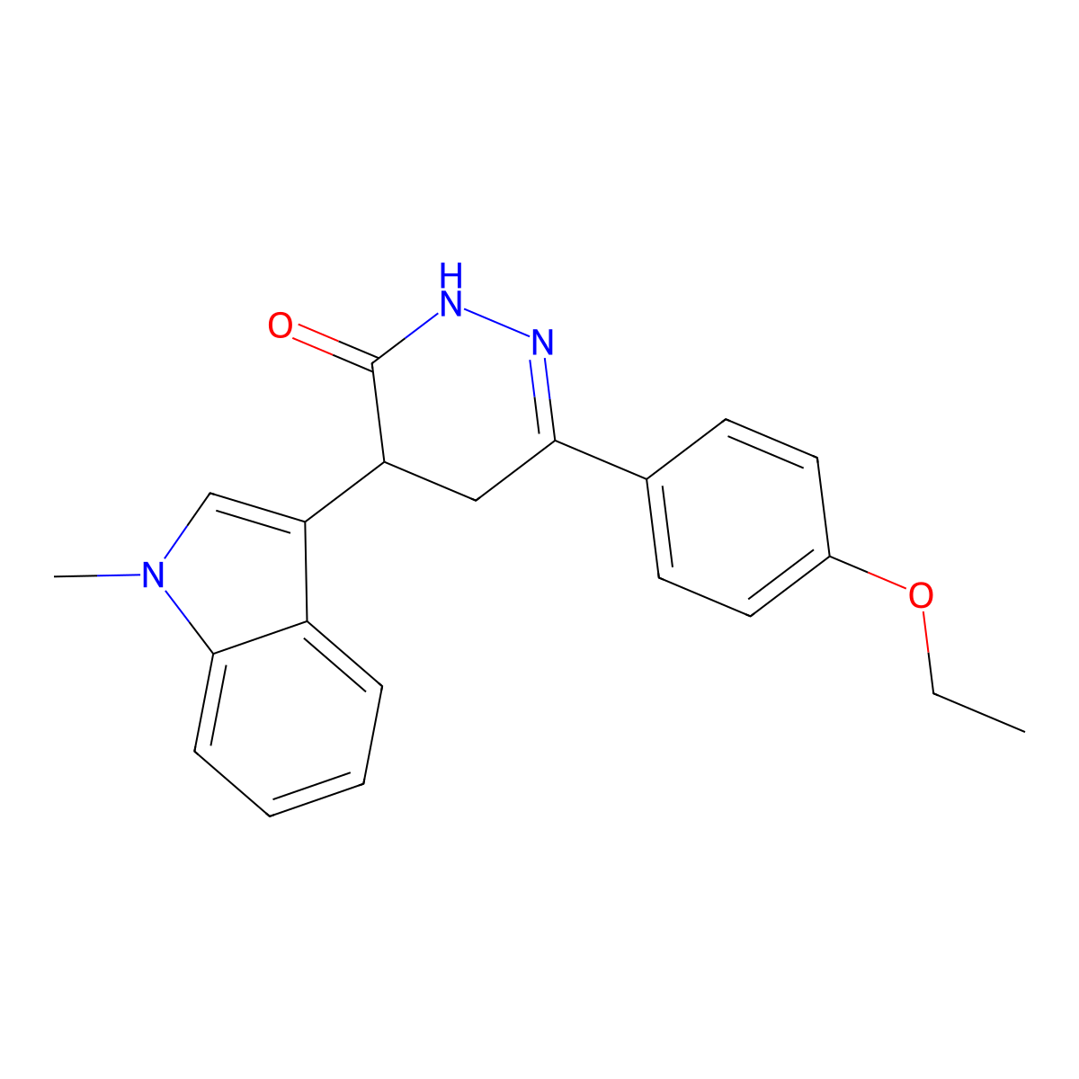 3-(4-Ethoxyphenyl)-5-(1-methylindol-3-YL)-1H,4H,5H-1,2-diazin-6-one molecular structure, CAS 1023533-10-9
