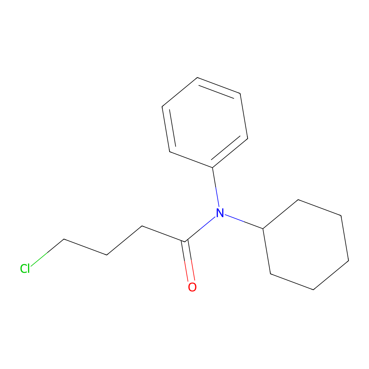 4-chloro-N-cyclohexyl-N-phenylbutanamide molecular structure, CAS 1023536-91-5