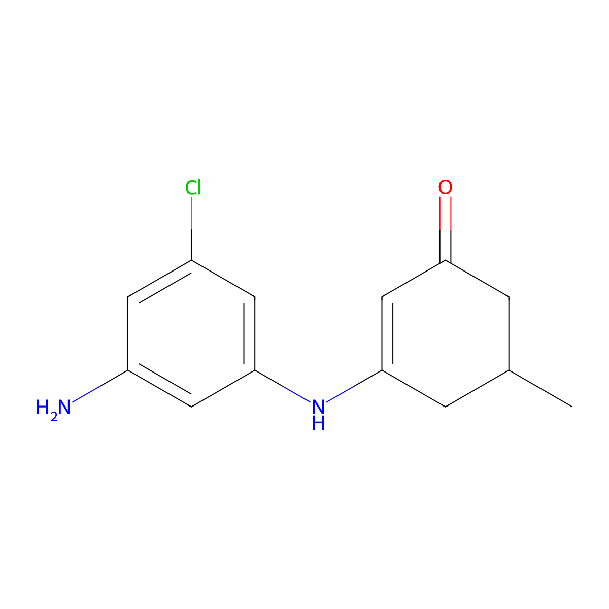 3-((3-Amino-5-chlorophenyl)amino)-5-methylcyclohex-2-EN-1-one molecular structure, CAS 1023537-66-7