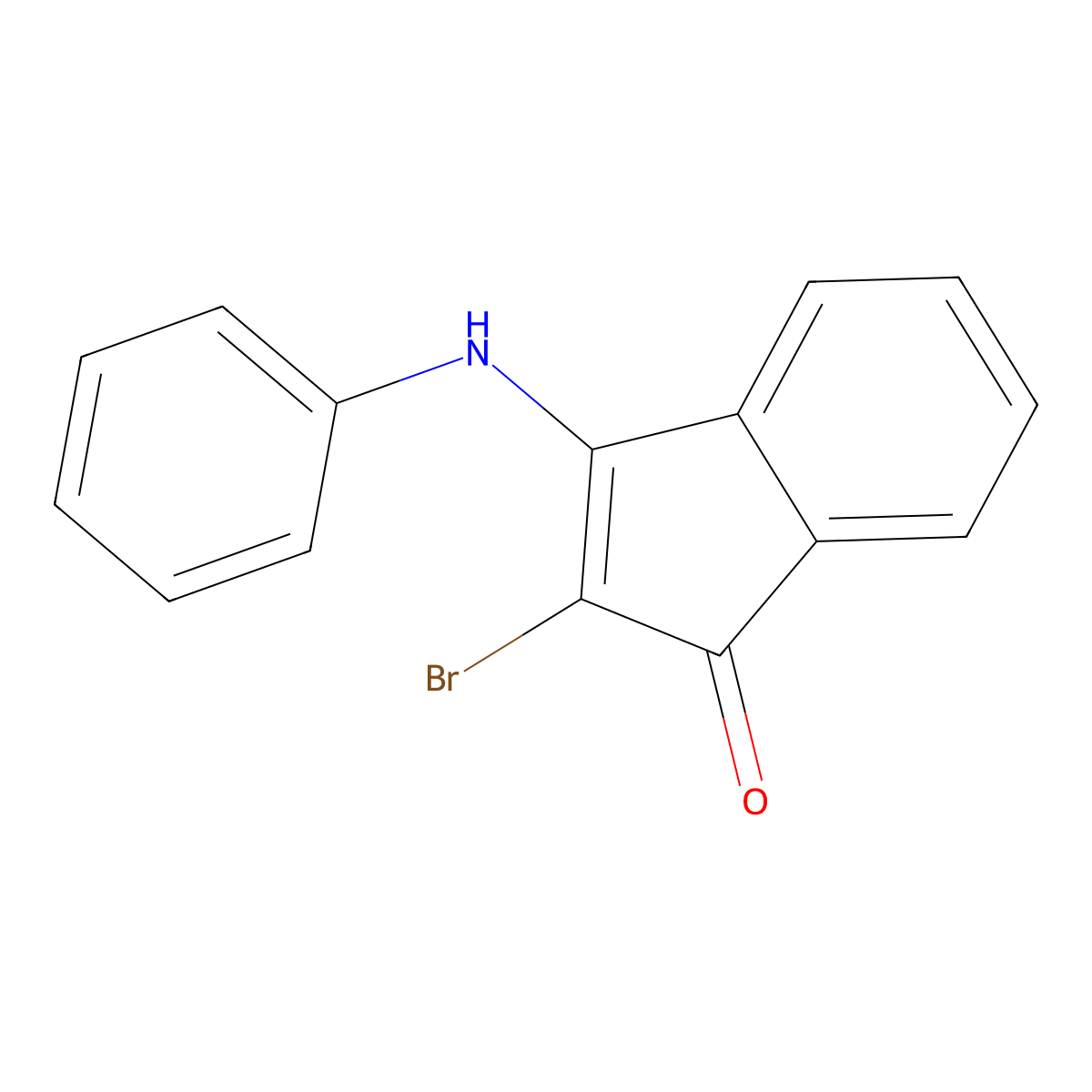 2-Bromo-3-(phenylamino)inden-1-one molecular structure, CAS 1023539-61-8
