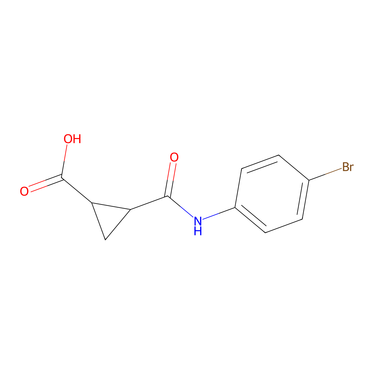2-[(4-bromophenyl)carbamoyl]cyclopropane-1-carboxylic Acid molecular structure, CAS 1023540-85-3