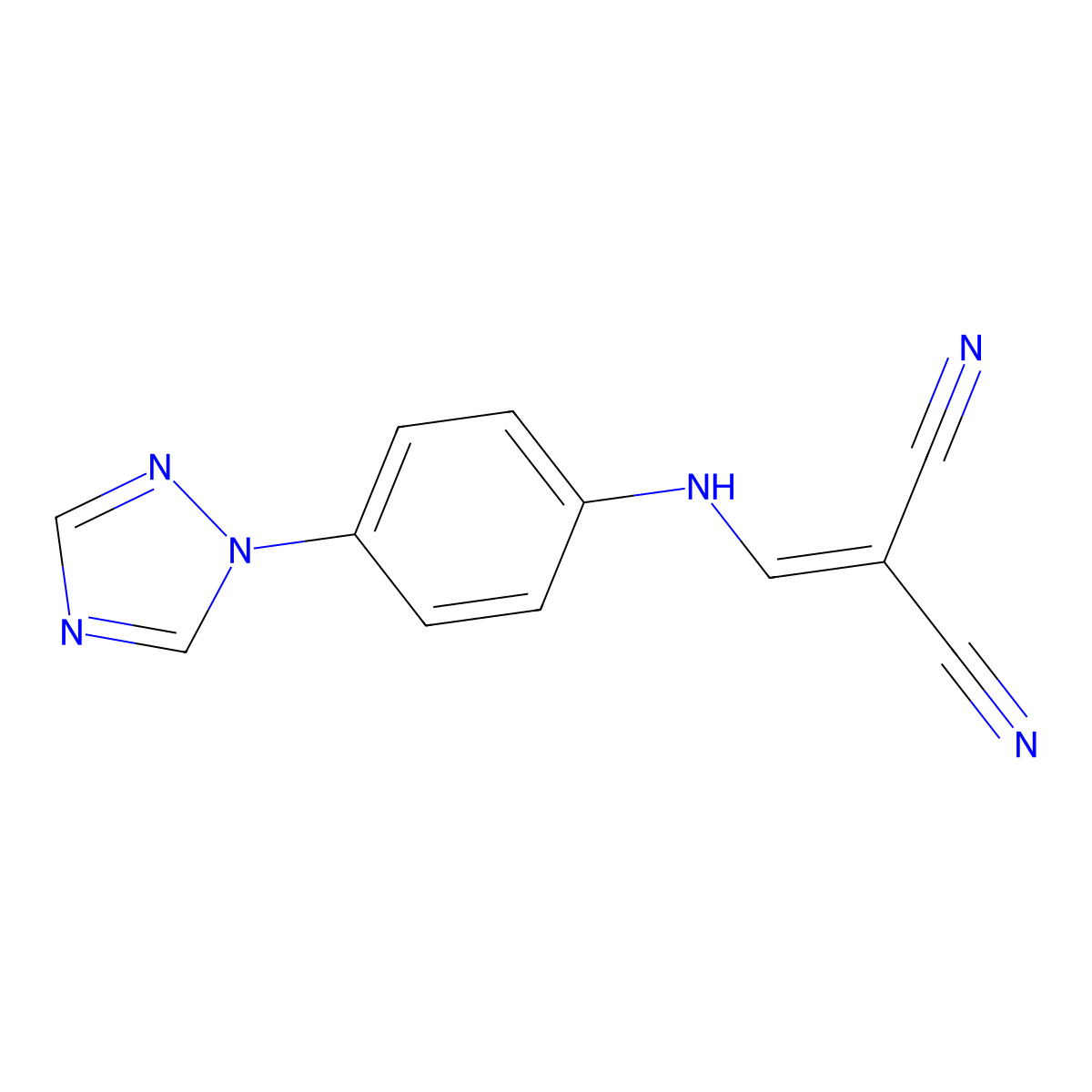 2-[[4-(1,2,4-Triazol-1-yl)anilino]methylidene]propanedinitrile molecular structure, CAS 1023541-22-1