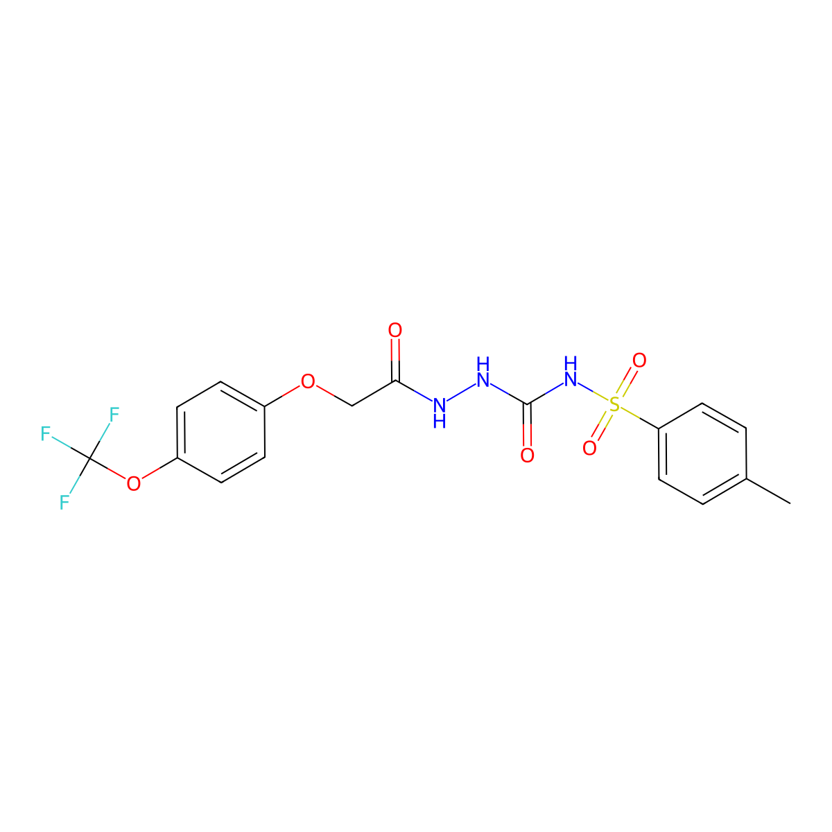 1-(2-(4-Trifluoromethoxyphenoxy)acetyl)-4-((4-methylphenyl)sulfonyl)semicarbazide molecular structure, CAS 1023546-56-6