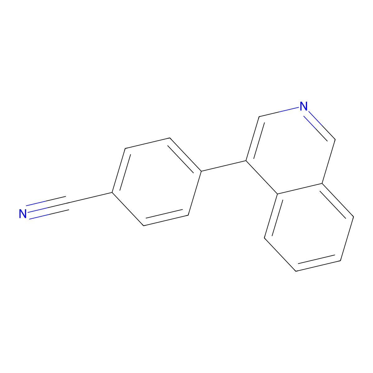 4-(4-Isoquinolyl)benzonitrile molecular structure, CAS 1023549-76-9