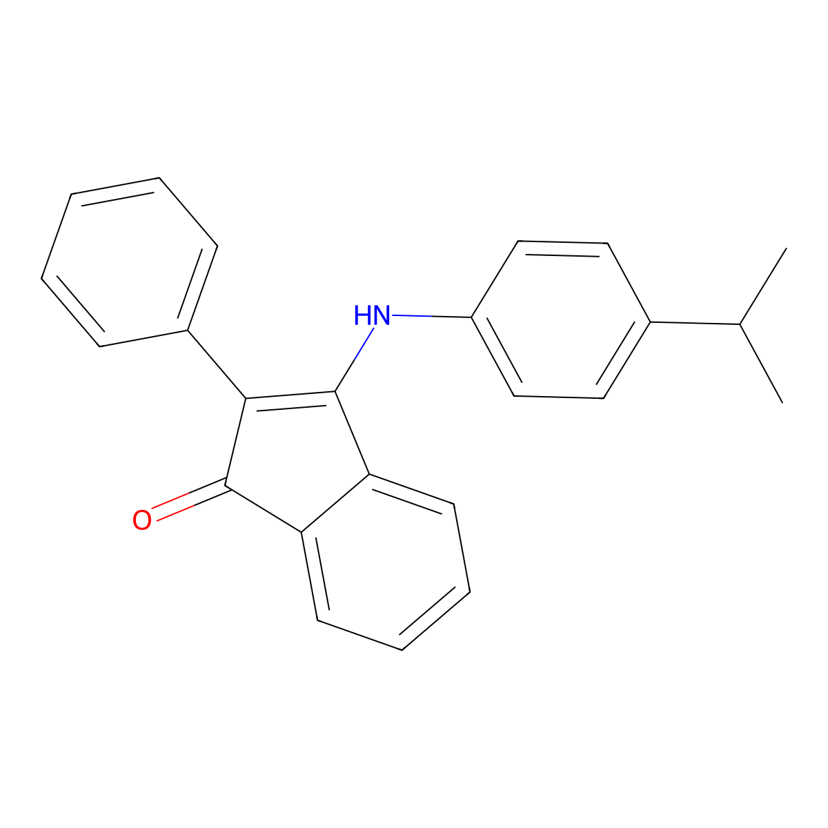 3-(4-isopropylanilino)-2-phenyl-1H-inden-1-one molecular structure, CAS 1023551-34-9