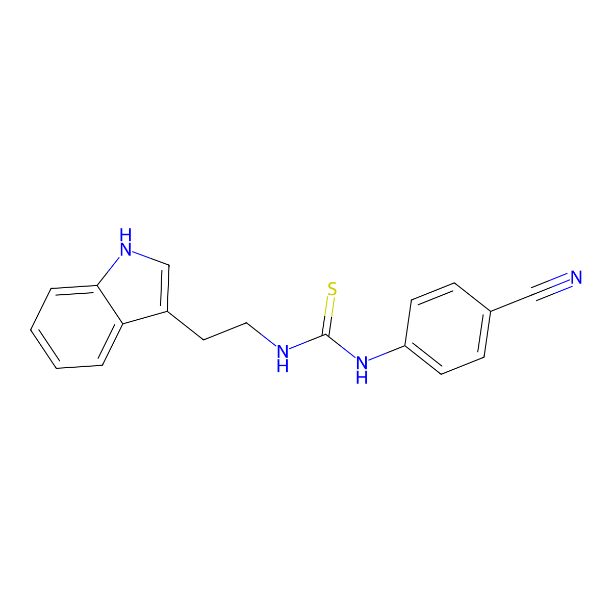 1-(4-cyanophenyl)-3-[2-(1H-indol-3-yl)ethyl]thiourea molecular structure, CAS 1023556-71-9