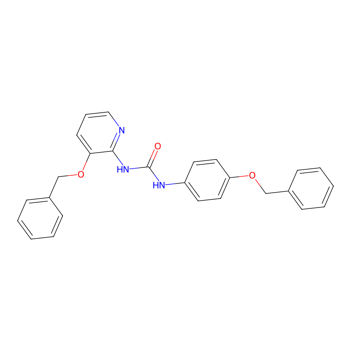 1-(4-Phenylmethoxyphenyl)-3-(3-phenylmethoxypyridin-2-yl)urea molecular structure, CAS 1023557-87-0