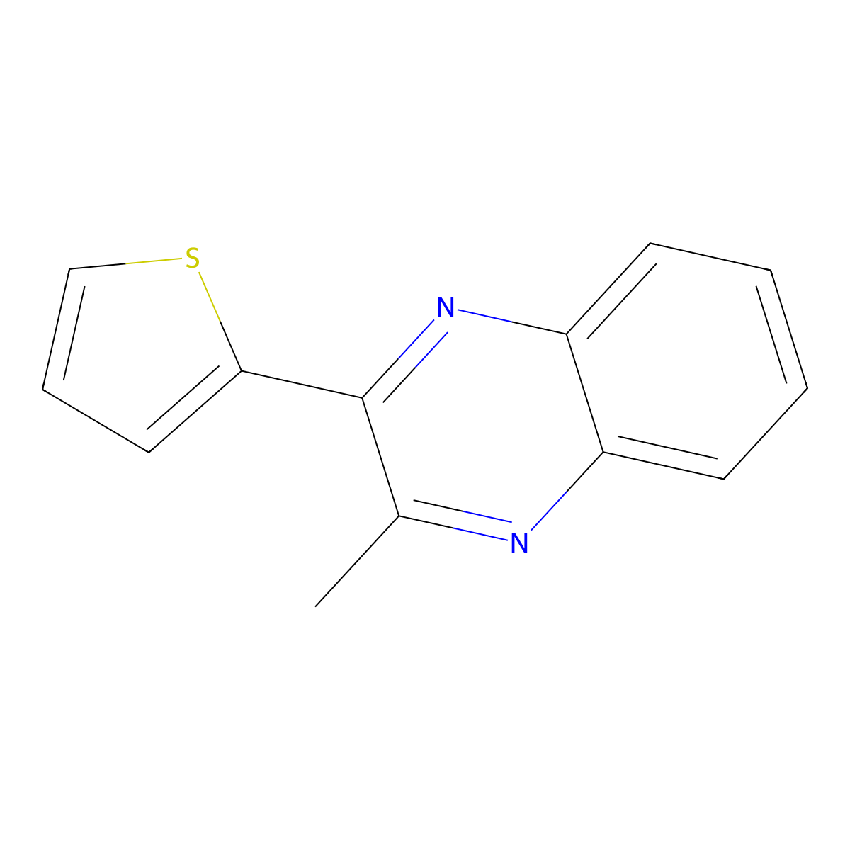2-Methyl-3-(thiophen-2-yl)quinoxaline molecular structure, CAS 1023558-03-3
