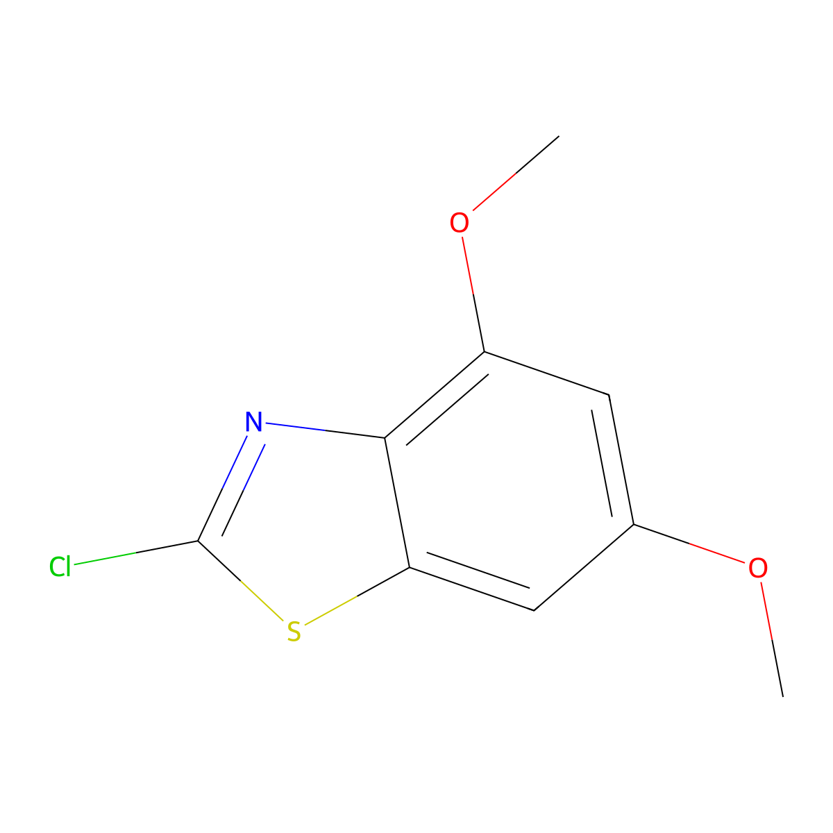 2-Chloro-4,6-dimethoxy-1,3-benzothiazole molecular structure, CAS 1023559-29-6