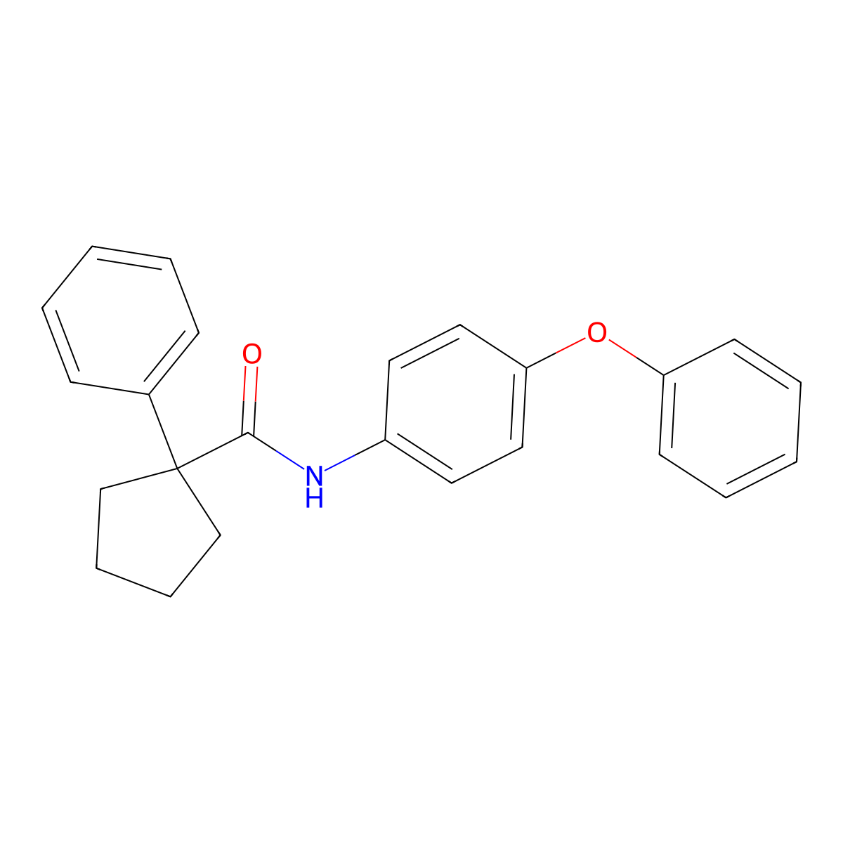 N-(4-phenoxyphenyl)-1-phenylcyclopentane-1-carboxamide molecular structure, CAS 1023572-43-1