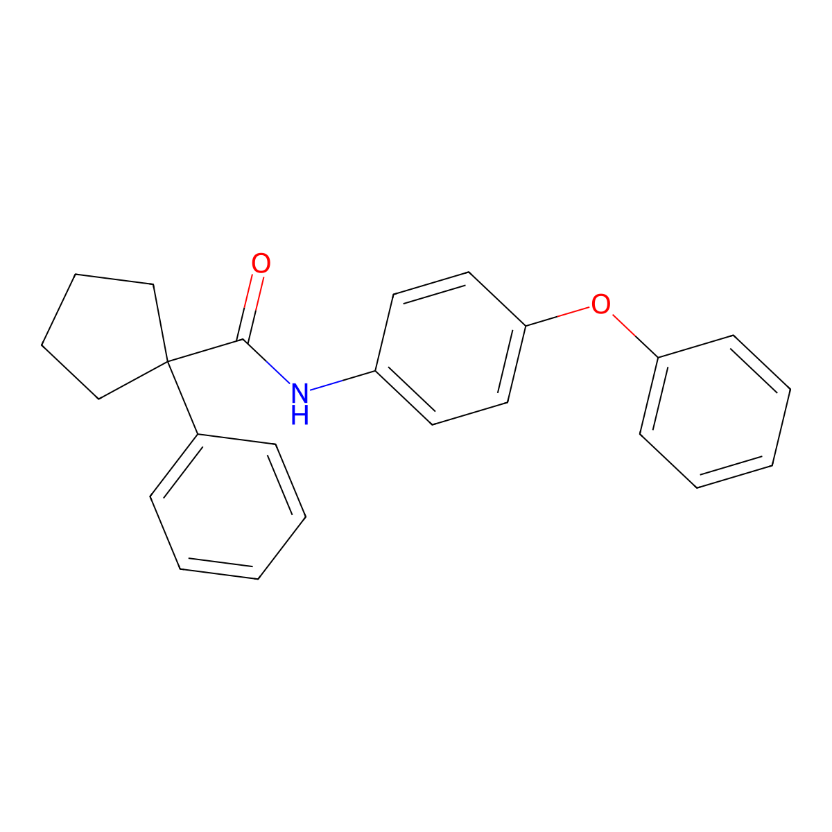N-(4-phenoxyphenyl)-1-phenylcyclopentane-1-carboxamide molecular structure, CAS 1023572-43-1