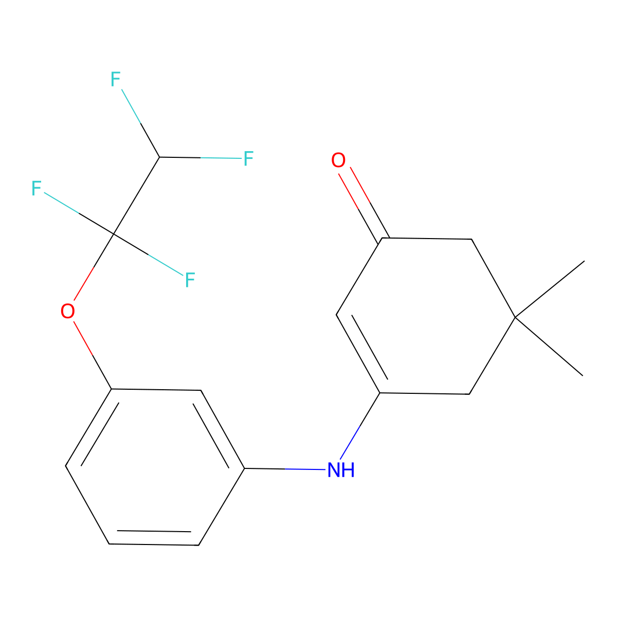 5,5-Dimethyl-3-((3-(1,1,2,2-tetrafluoroethoxy)phenyl)amino)cyclohex-2-EN-1-one molecular structure, CAS 1023575-30-5