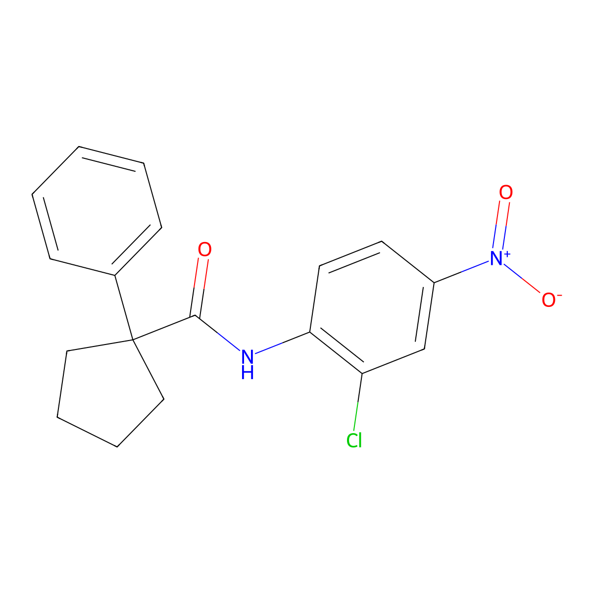 N-(2-chloro-4-nitrophenyl)-1-phenylcyclopentane-1-carboxamide molecular structure, CAS 1023575-31-6