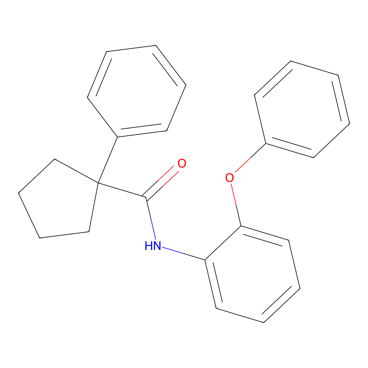 N-(2-phenoxyphenyl)-1-phenylcyclopentane-1-carboxamide molecular structure, CAS 1023576-35-3