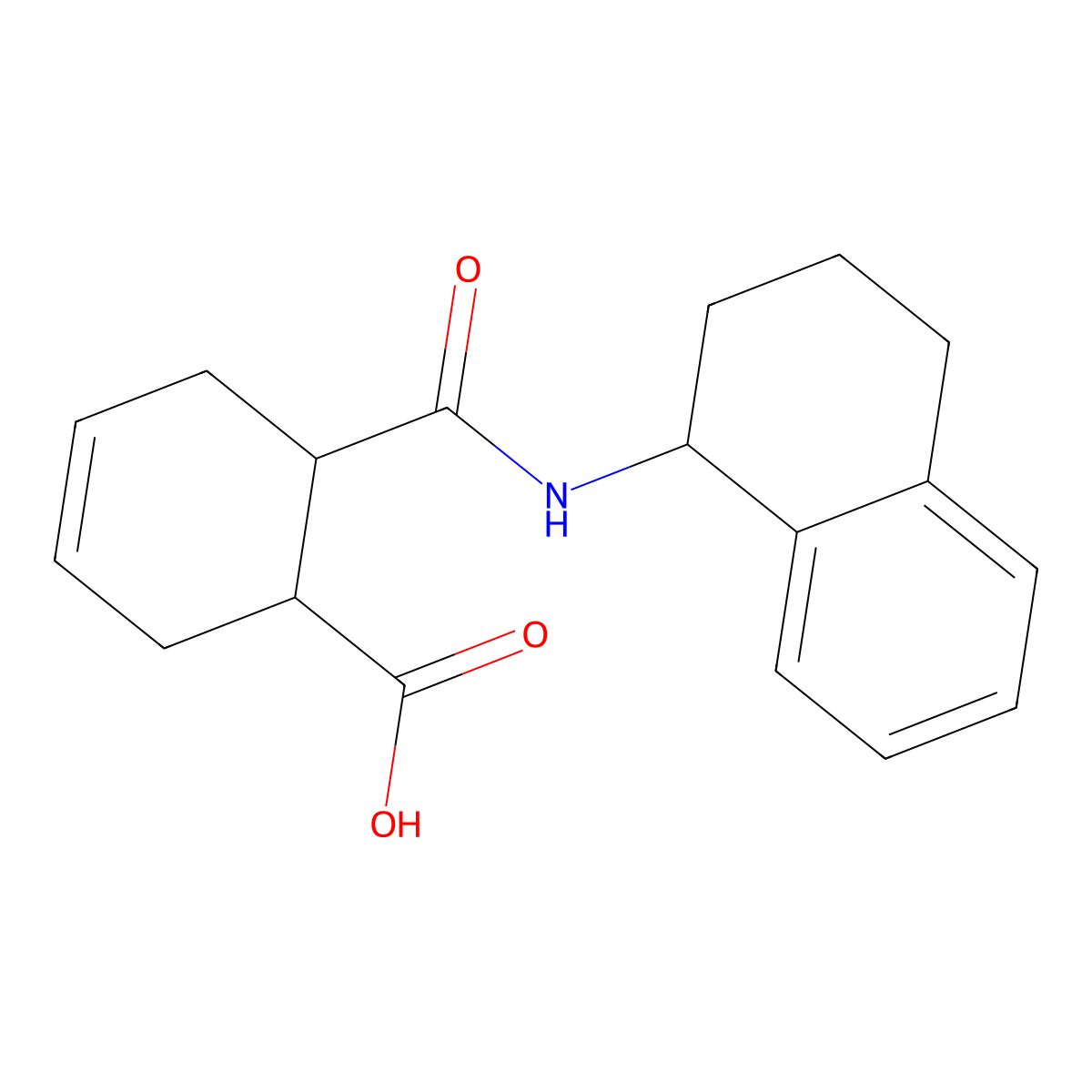 6-(1,2,3,4-Tetrahydronaphthalen-1-ylcarbamoyl)cyclohex-3-ene-1-carboxylic acid molecular structure, CAS 1023578-24-6