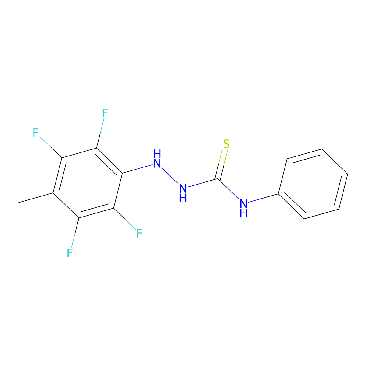 1-(2,3,5,6-Tetrafluoro-4-methylphenyl)-4-phenylthiosemicarbazide molecular structure, CAS 1023578-59-7