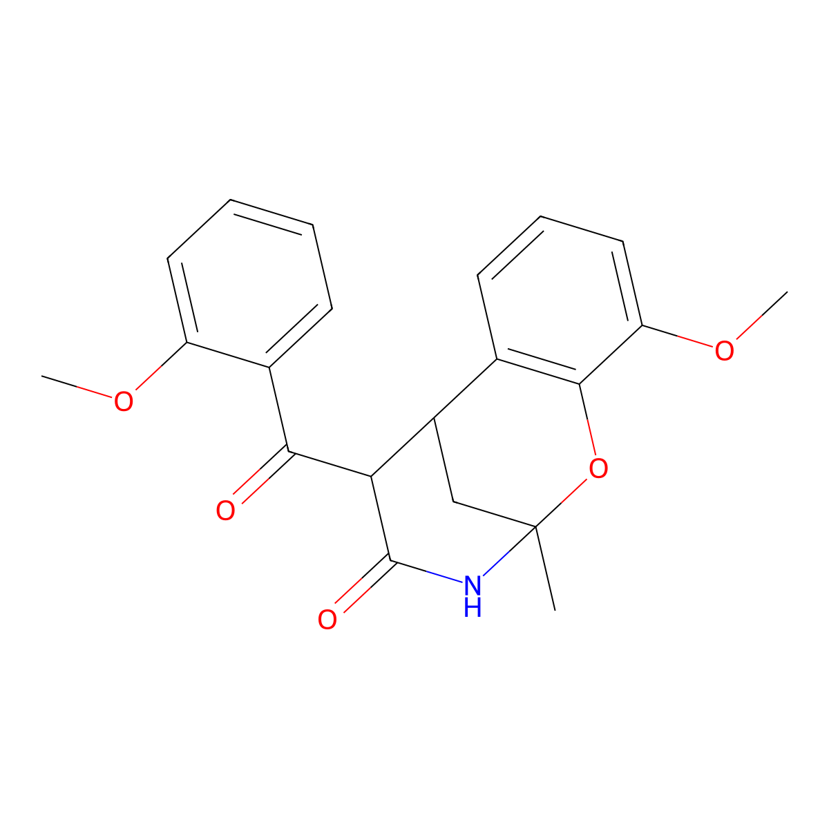 (1S,9R,12S)-6-methoxy-12-(2-methoxybenzoyl)-9-methyl-8-oxa-10-azatricyclo[7.3.1.0^{2,7}]trideca-2,4,6-trien-11-one molecular structure, CAS 1023590-10-4
