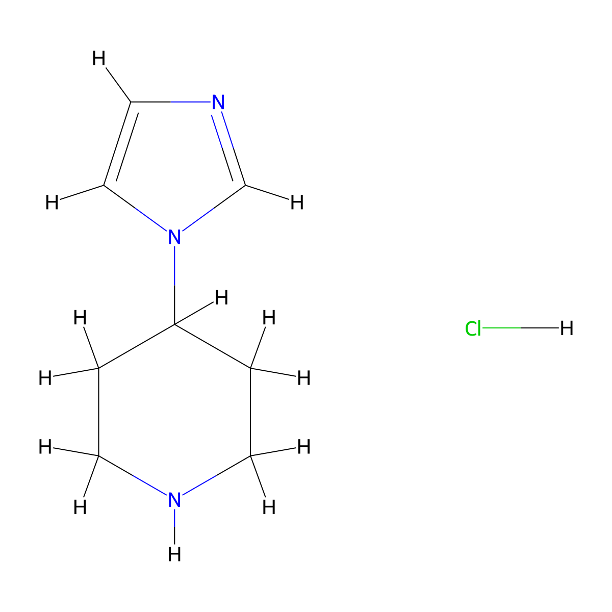 4-Imidazol-1-yl-piperidine hydrochloride molecular structure, CAS 1023595-06-3