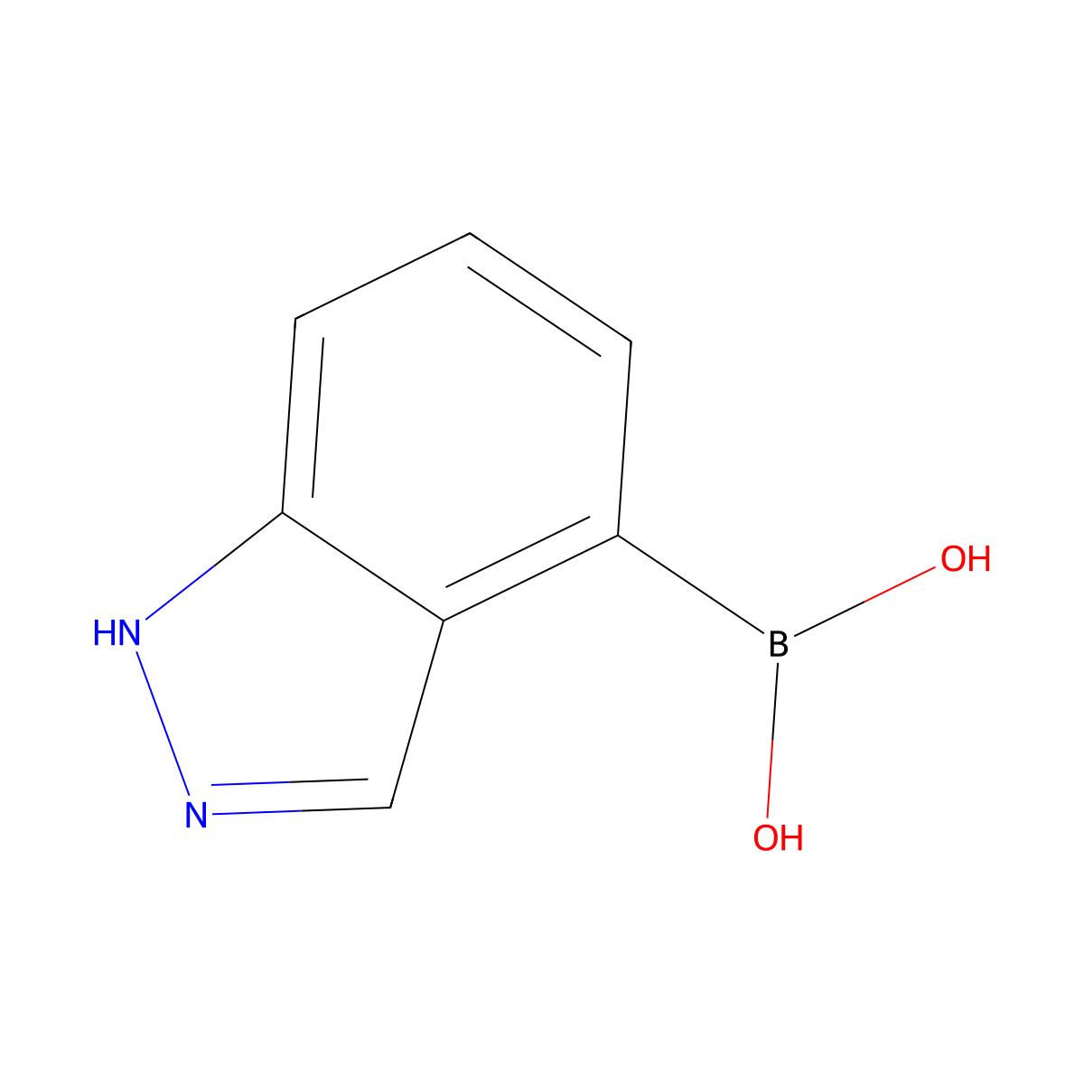 1H-Indazole-4-boronic acid molecular structure, CAS 1023595-17-6