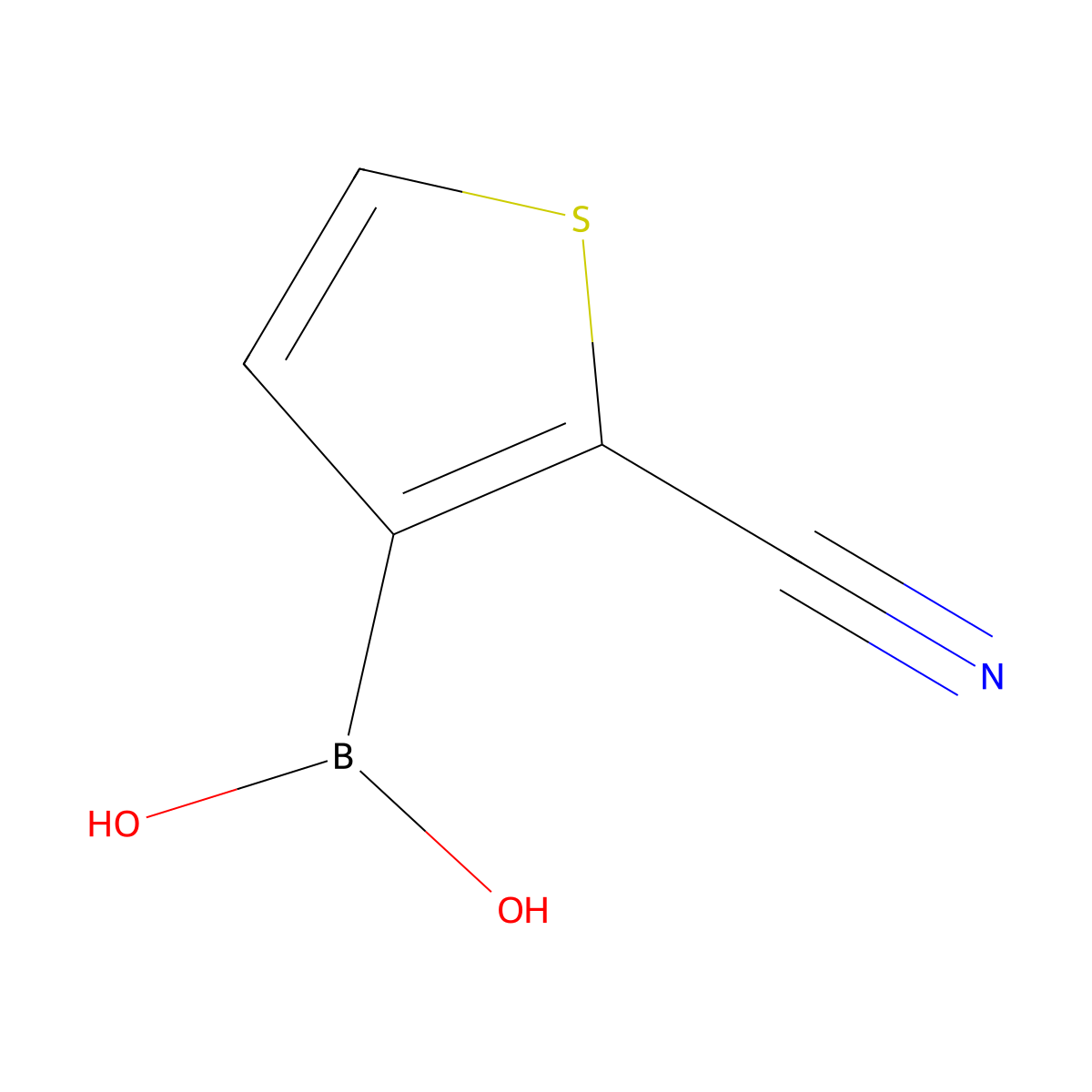 B-(2-Cyano-3-thienyl)boronic acid molecular structure, CAS 1023595-18-7