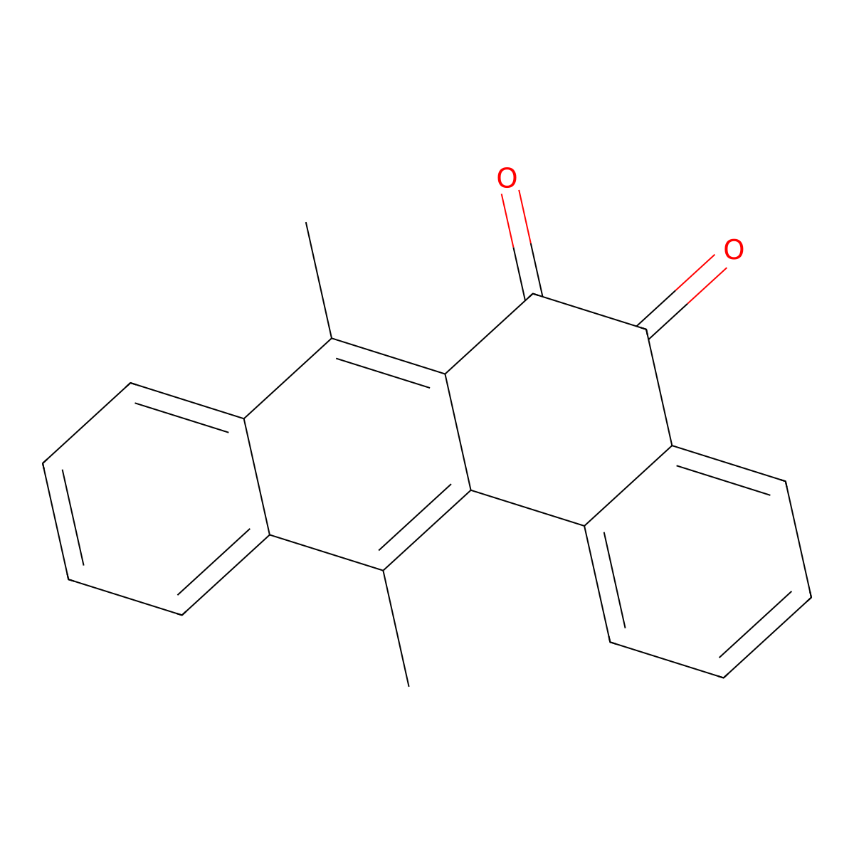 Benz(a)anthracene-5,6-dione, 7,12-dimethyl- molecular structure, CAS 10236-23-4