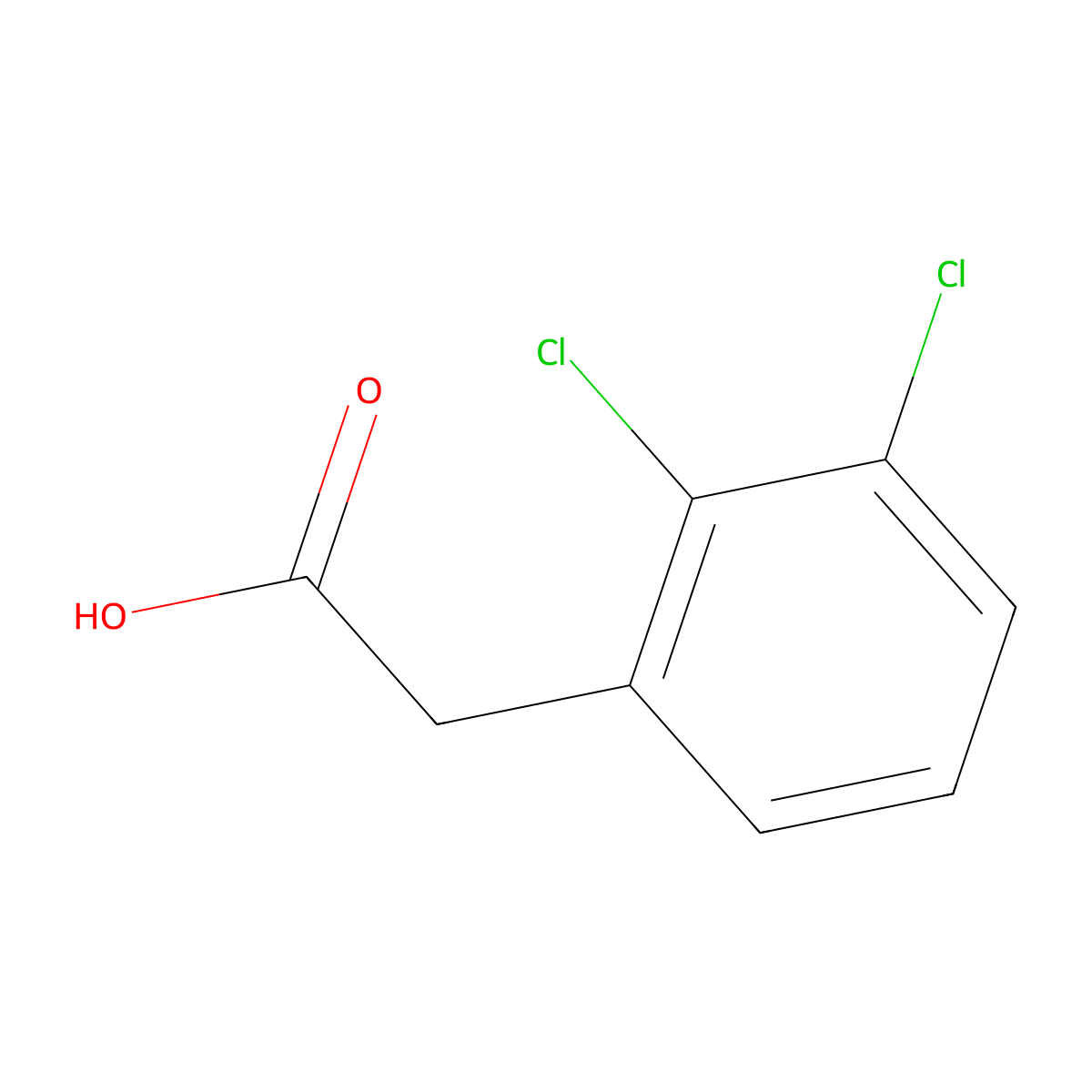 2-(2,3-Dichlorophenyl)acetic acid molecular structure, CAS 10236-60-9