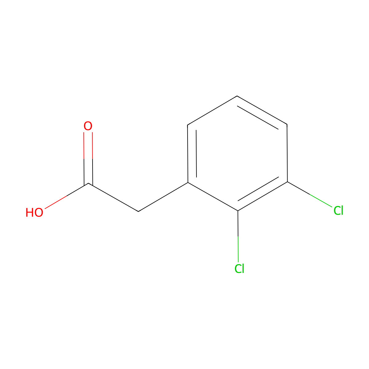 2-(2,3-Dichlorophenyl)acetic acid molecular structure, CAS 10236-60-9