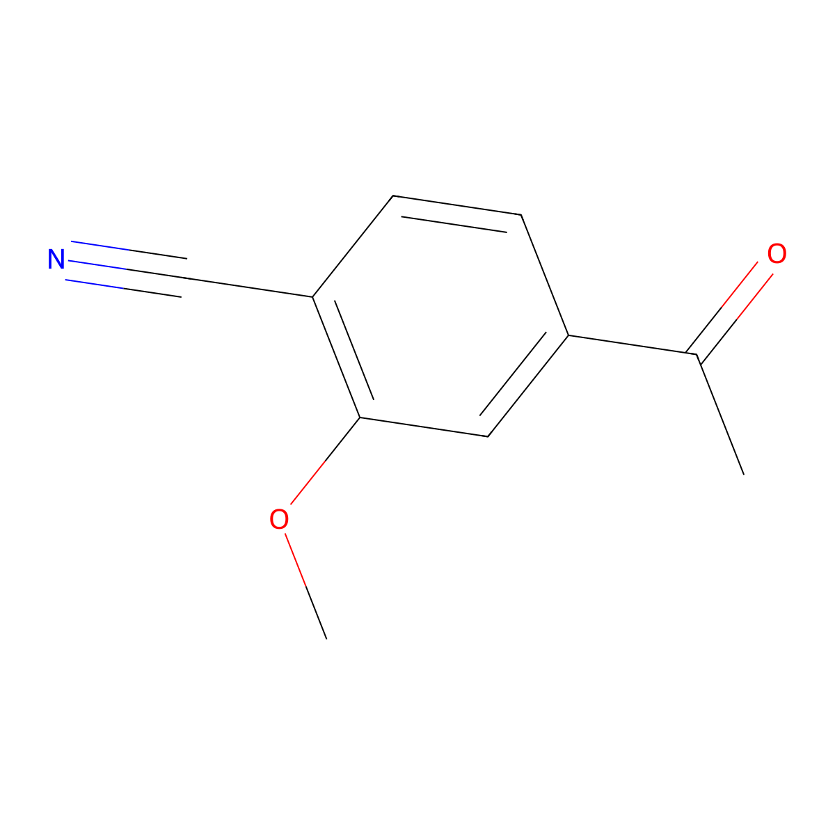 4-Acetyl-2-methoxybenzonitrile molecular structure, CAS 102362-02-7