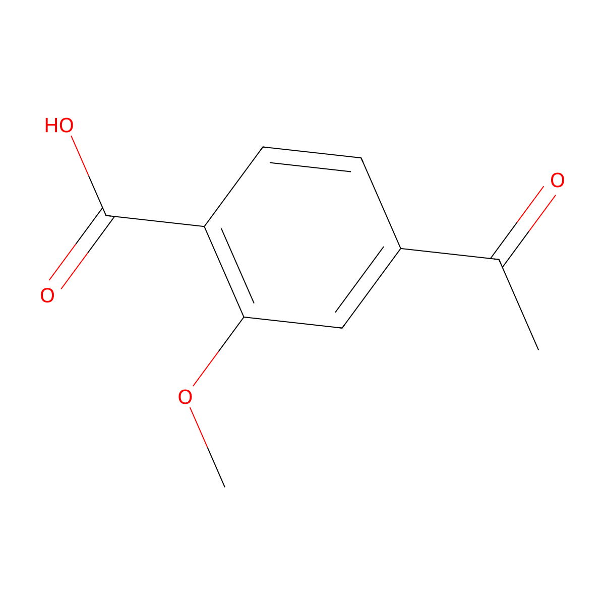 4-Acetyl-2-methoxybenzoic acid molecular structure, CAS 102362-04-9
