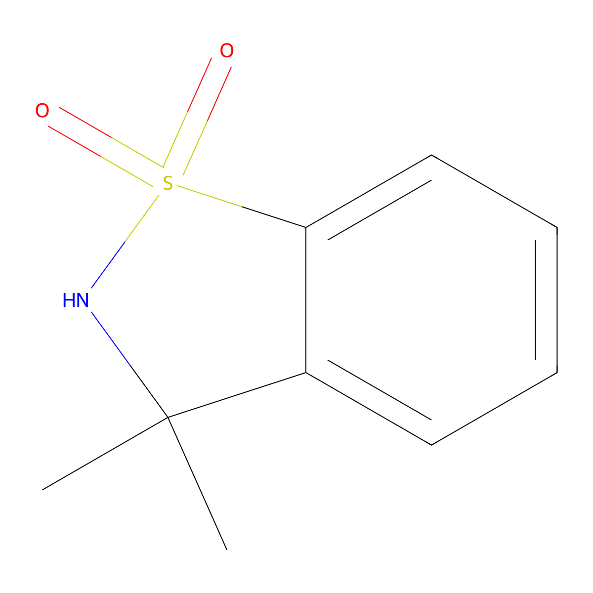 2,3-Dihydro-3,3-dimethyl-1,2-benzisothiazole 1,1-dioxide molecular structure, CAS 102362-98-1