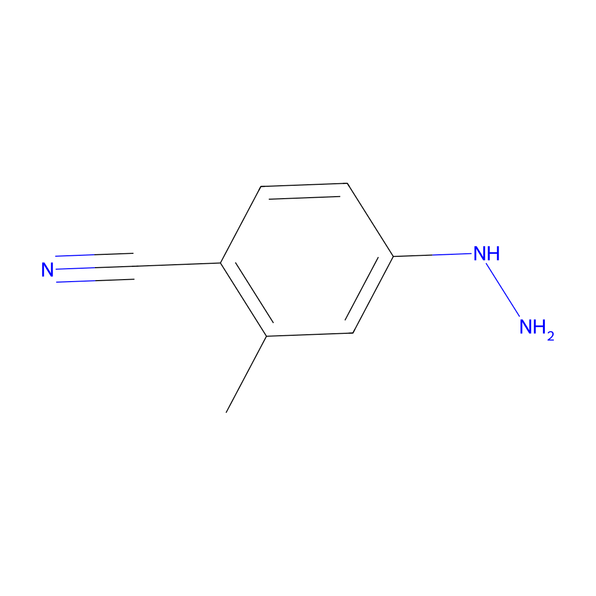 4-Hydrazinyl-2-methylbenzonitrile molecular structure, CAS 1023649-51-5