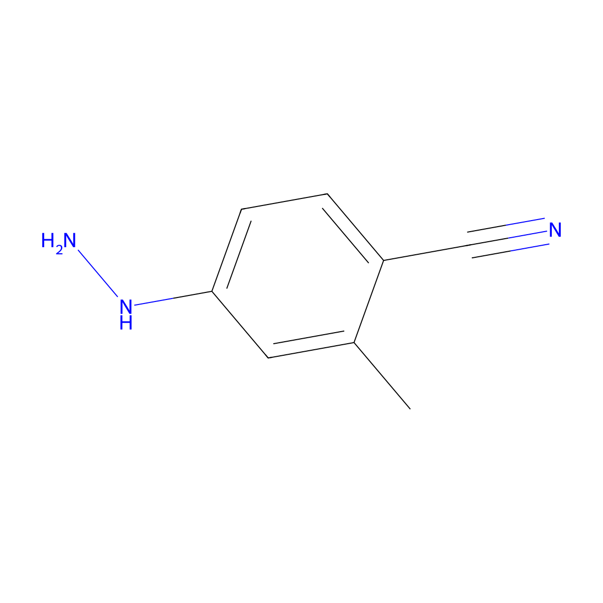 4-Hydrazinyl-2-methylbenzonitrile molecular structure, CAS 1023649-51-5