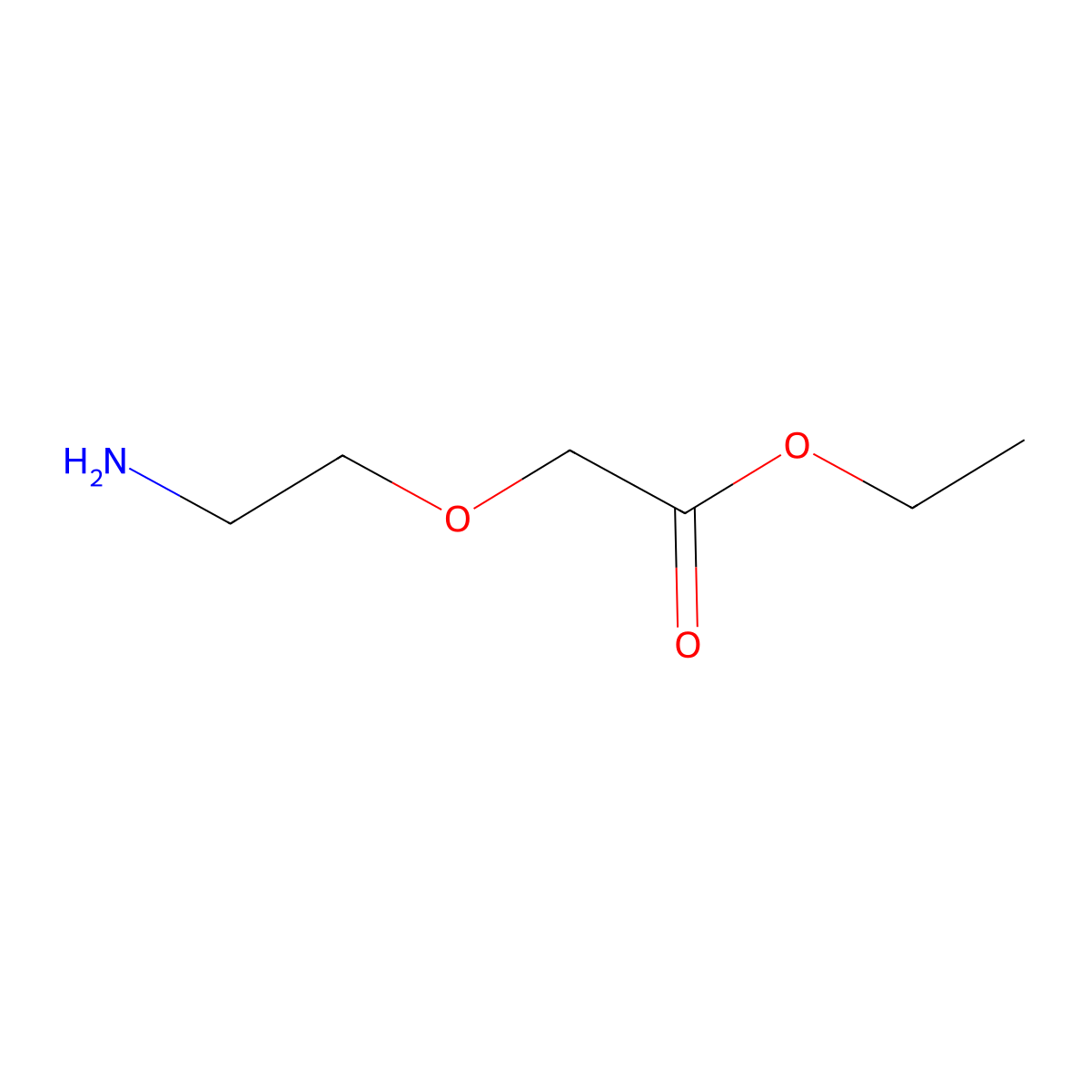 Ethyl 2-(2-aminoethoxy)acetate molecular structure, CAS 1023653-54-4