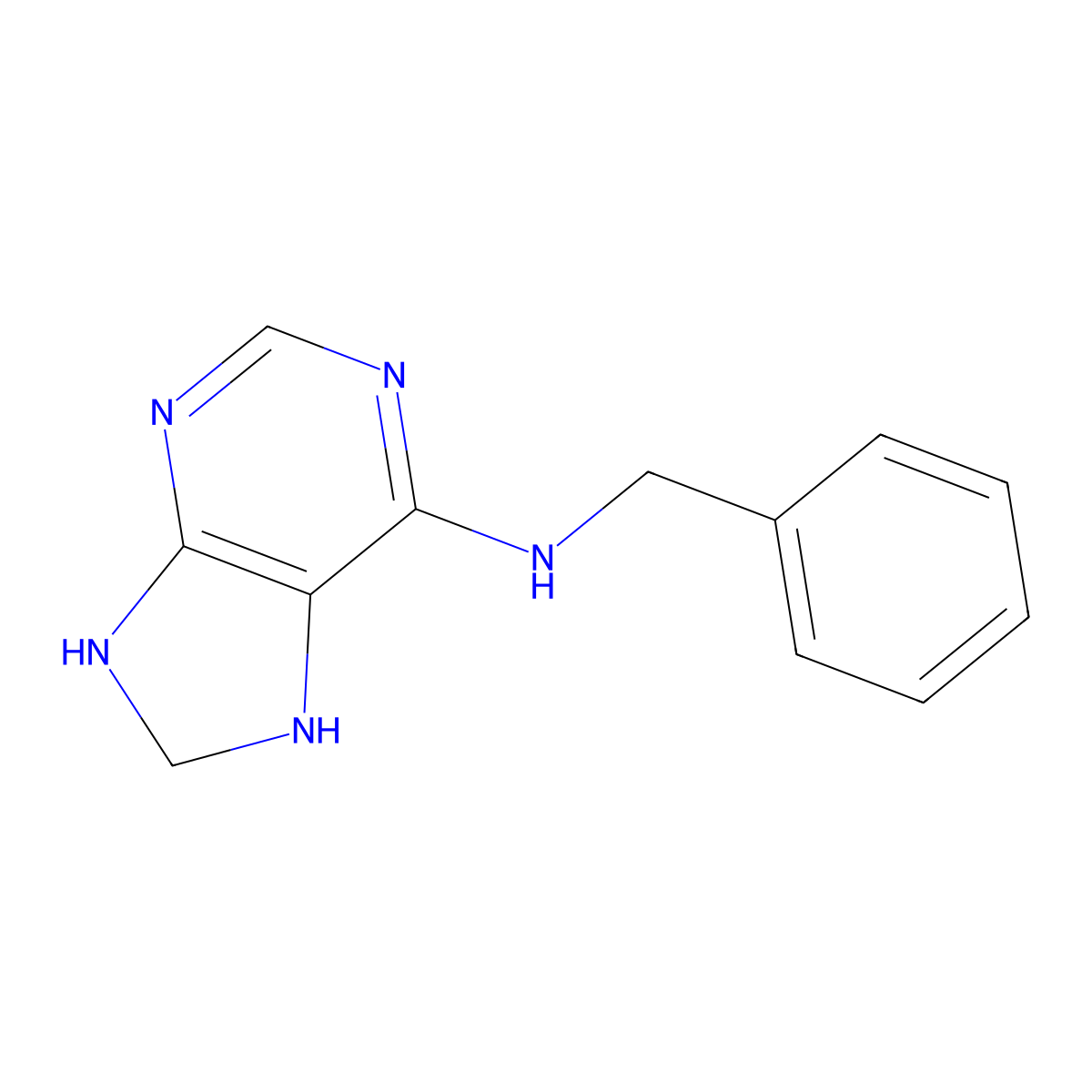 Adenine, 7,8-dihydro-N-benzyl- molecular structure, CAS 102366-79-0