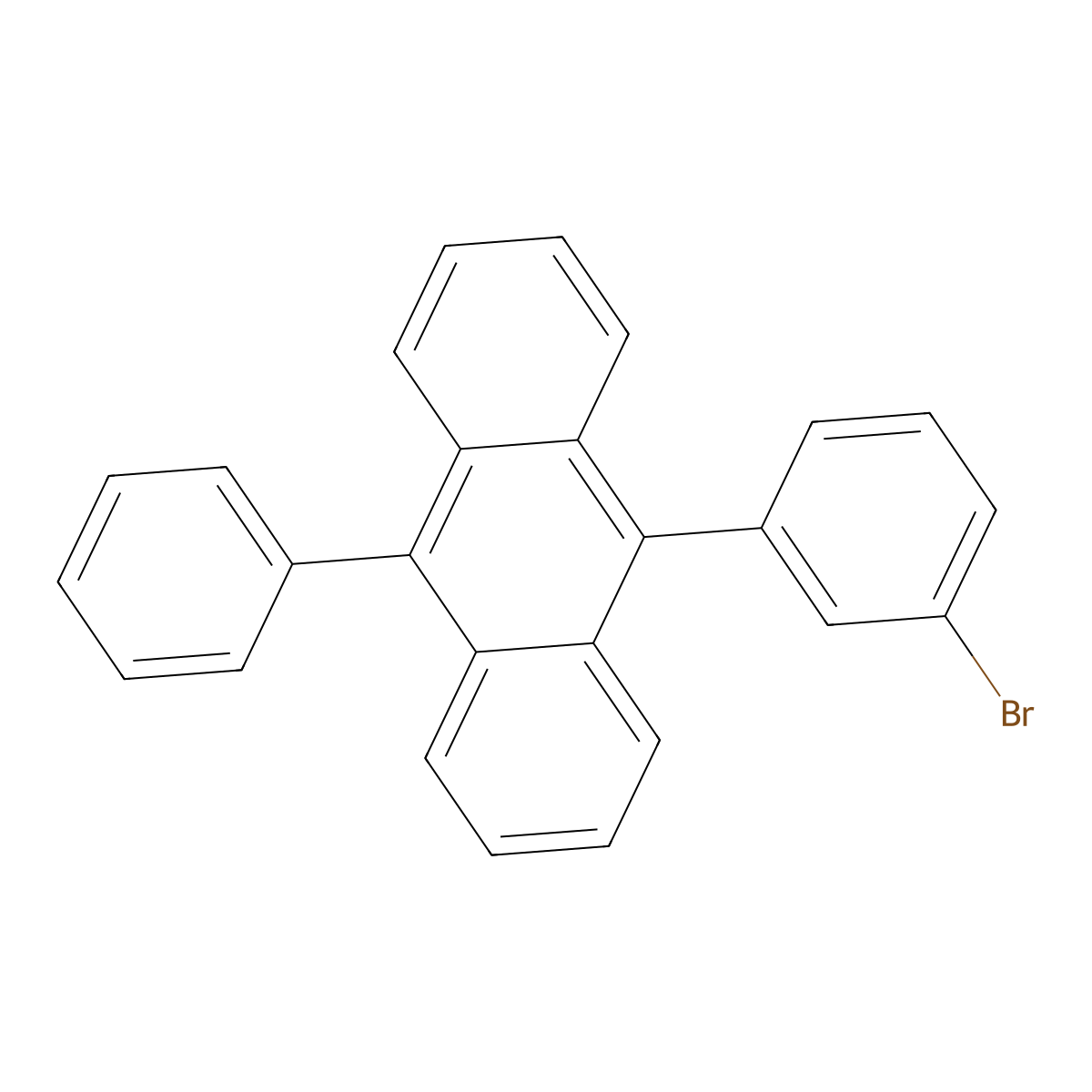9-(3-Bromophenyl)-10-phenylanthracene molecular structure, CAS 1023674-80-7