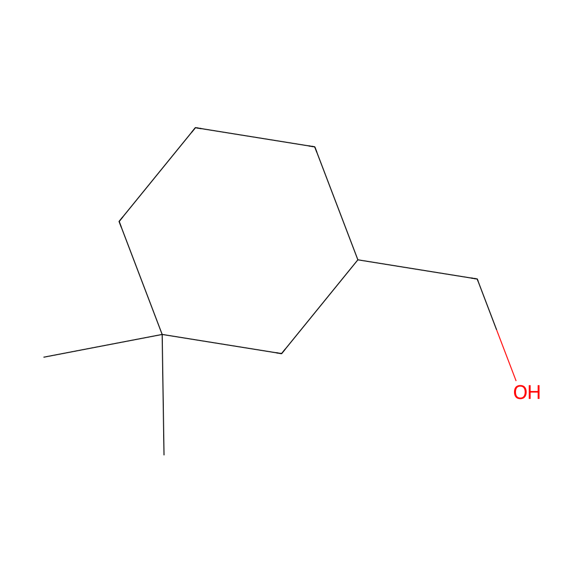 (3,3-Dimethylcyclohexyl)methanol molecular structure, CAS 102369-67-5